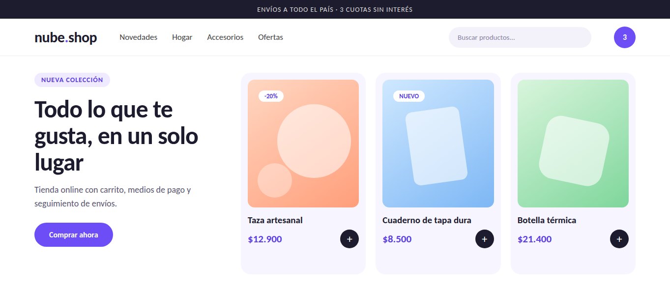 Concepto de tienda online nube.shop